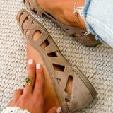 ODETTE | Sandali Piatto con Upper Intrecciato