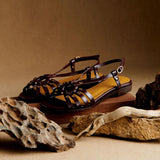 OLIVA | Sandali con Cut-Out e Borchie