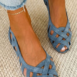 ODETTE | Sandali Piatto con Upper Intrecciato