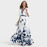 Daniela | Abito lungo fluido ed elegante con scollo all'americana da donna