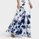 Daniela | Abito lungo fluido ed elegante con scollo all'americana da donna