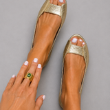 MARGOT | Ballerine Metalliche con Punta Scoperta