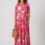 Line | Abito midi floreale romantico con scollatura a V
