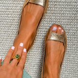 MARGOT | Ballerine Metalliche con Punta Scoperta