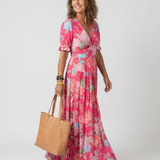 Line | Abito midi floreale romantico con scollatura a V