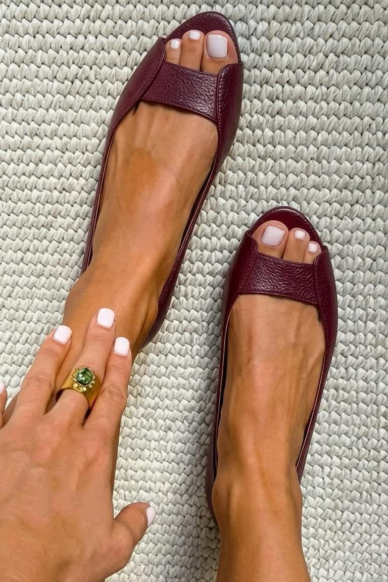 MARGOT | Ballerine Metalliche con Punta Scoperta