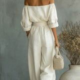 Arabella | Outfit esclusivo effetto lino per un'estate elegante