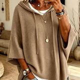 Poncho Donna in Maglia con Cappuccio – Comfort ed Eleganza per l'Autunno