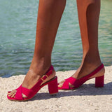 BONNIE | Sandali Crossover con Tacco Blocco