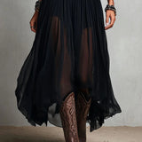 Set Top Nero e Gonna Maxi in Tulle