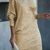 Elegante Abito Mini con Paillettes Off-shoulder