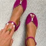 GIUGNO | Ballerine Open Toe con Bordo Metallico